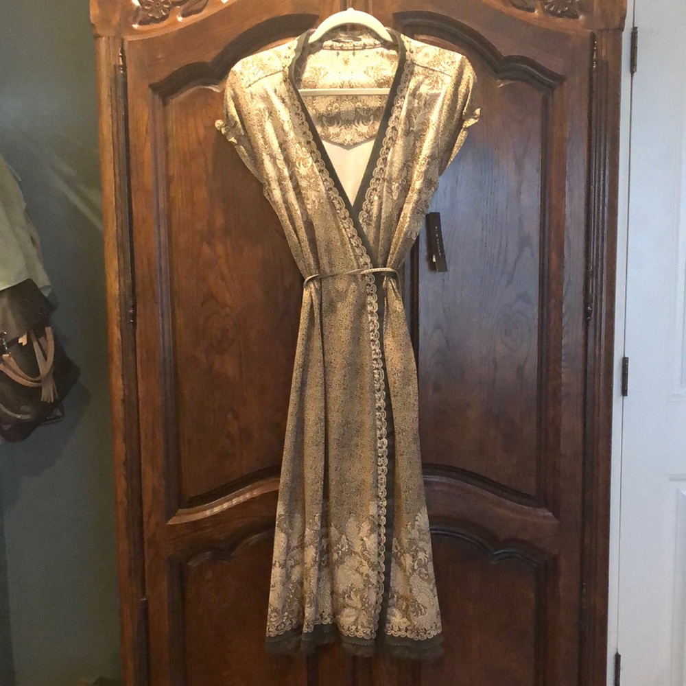 Vintage NWT Elie Tahari wrap dress olive green
